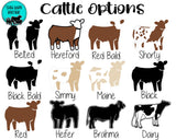 Show Cattle Earrings - Ear Tag Shape - Multi Breeds/Backgrounds Available