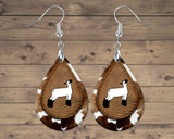 Show Lamb Earrings - Tear Drop Shape - Multi Breed/Background Available