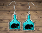 Show Rabbit Earrings - Ear Tag Shape - Multi Breed/Background Available