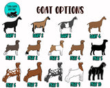 Show Goat Earrings - Ear Tag Shape - Multi Breed/Background Available