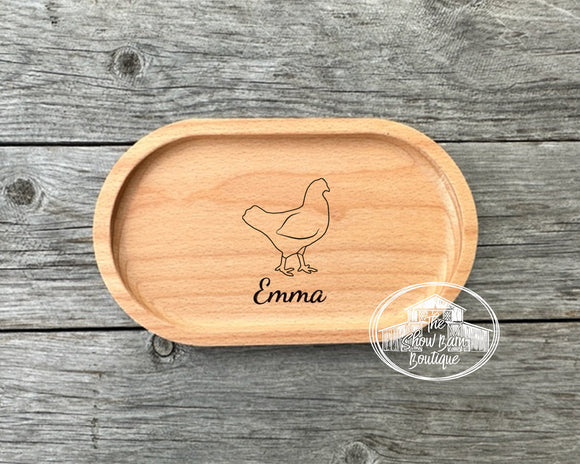 Show Chicken Custom Engraved Catch All Tray