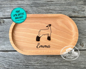 Show Lamb Custom Engraved Catch All Tray