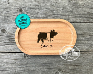 Show Pig Custom Engraved Catch All Tray